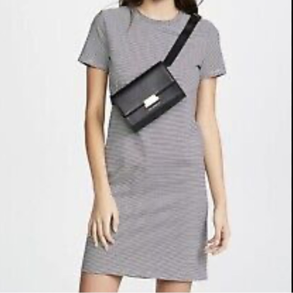 Theory - Stripe Knit Shirt Dress